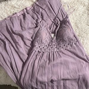Long free people doupe lavender dress